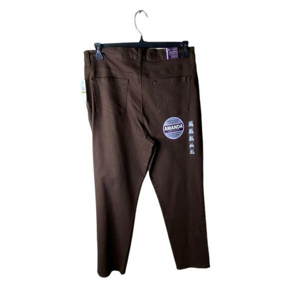 Gloria Vanderbilt Amanda Jeans Womens 14 High Rise Ultra Stretch Dark Roast Wash - Picture 4 of 16